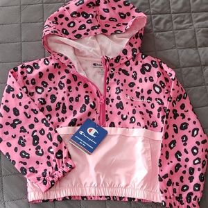 Champion girls 4T half zip wind breaker NWT